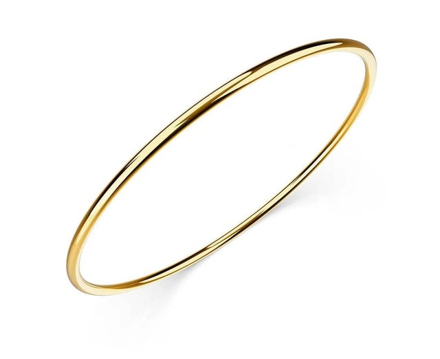 Women's solid gold bangle best sale