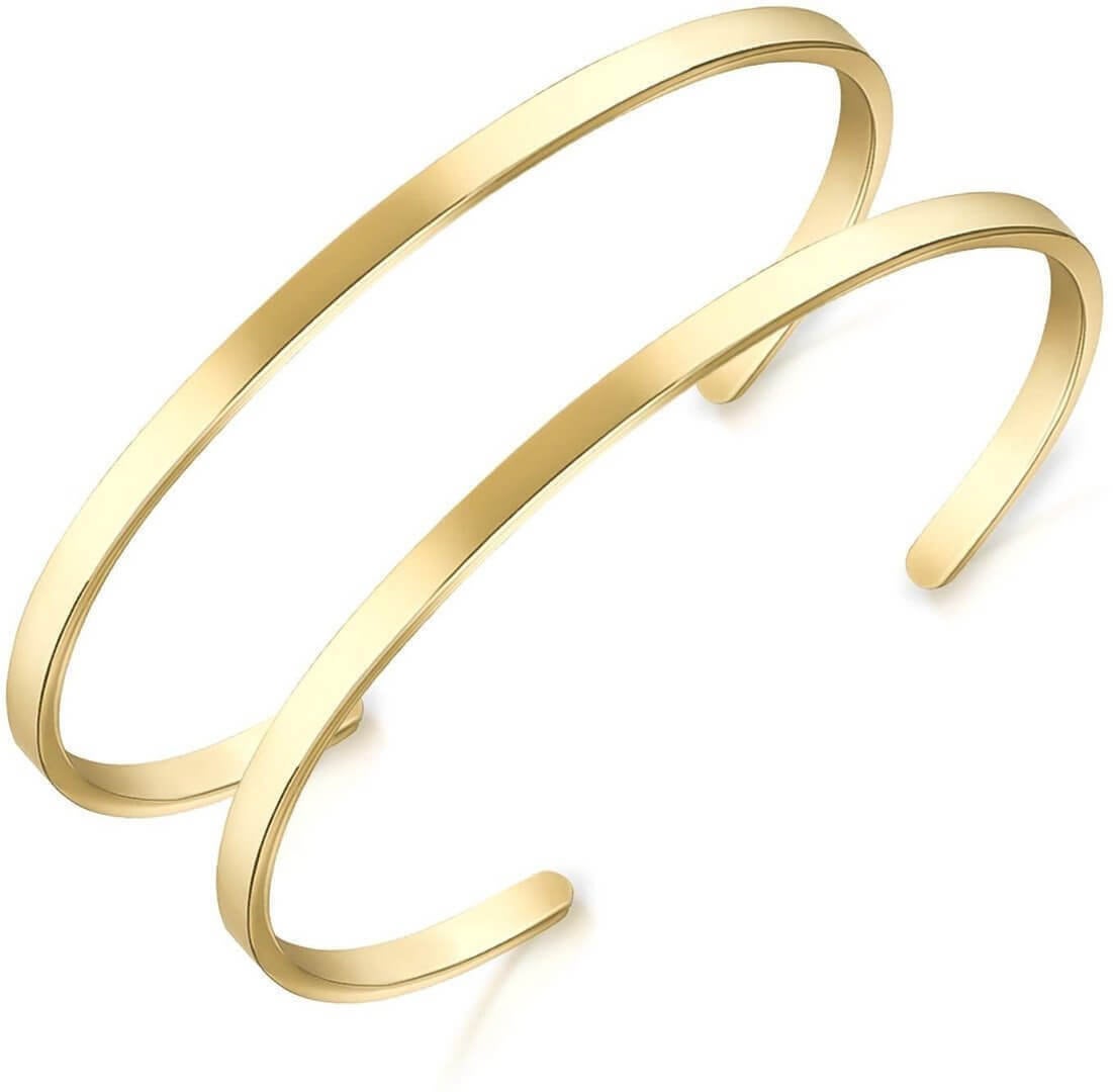 14K Yellow Gold Expandable Baby Bangle Bracelet Cuff Stackable:  39844240457797 | United Kingdom