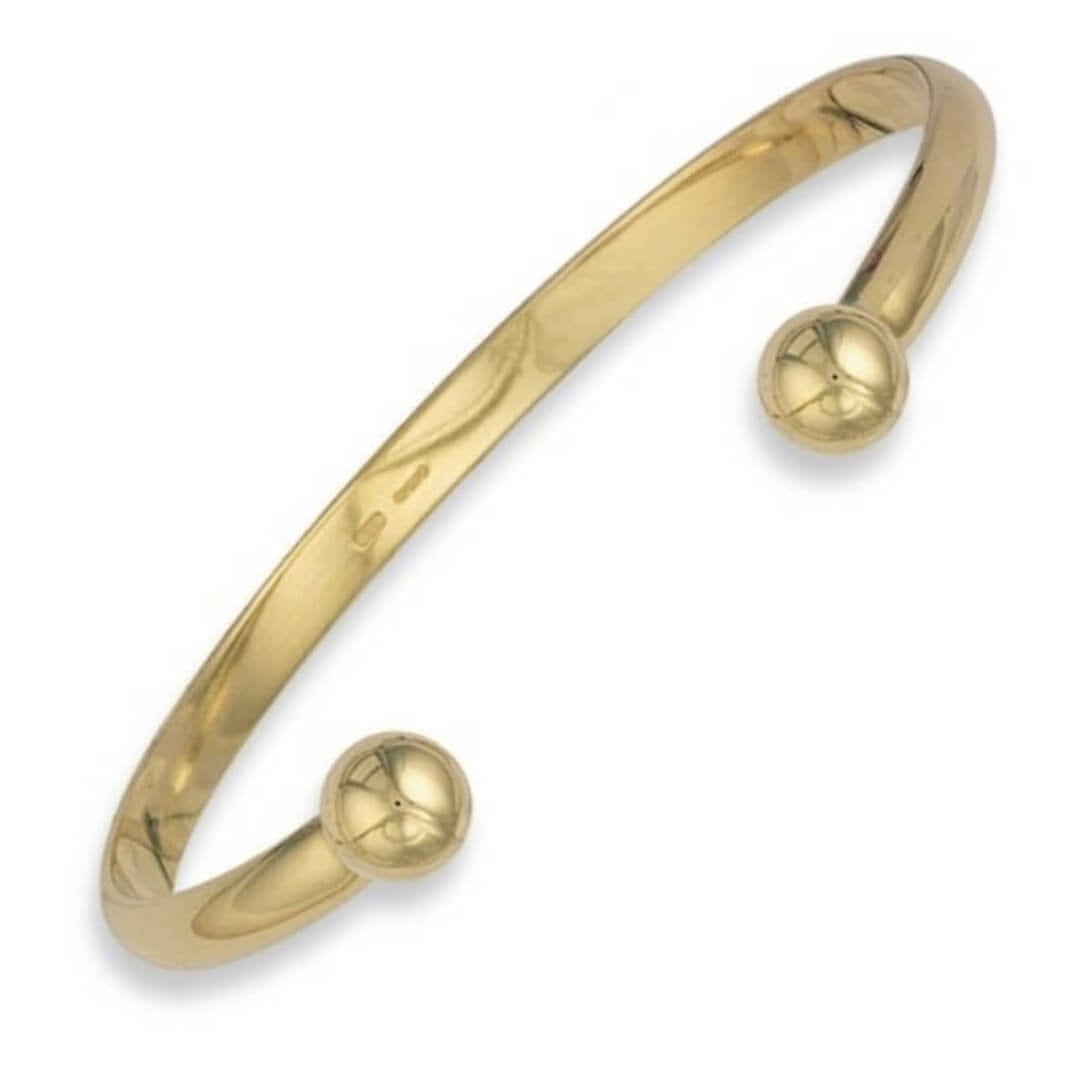 Men s solid 9ct Gold Torque Bangle 8mm D Shape NEWBURYSONLINE
